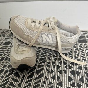 New Balance Kids Cream and White Lace-Up Sneakers